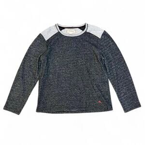 Tommy Bahama Men's Gray Pullover Sweater Red Logo Size XL Super Comfortable